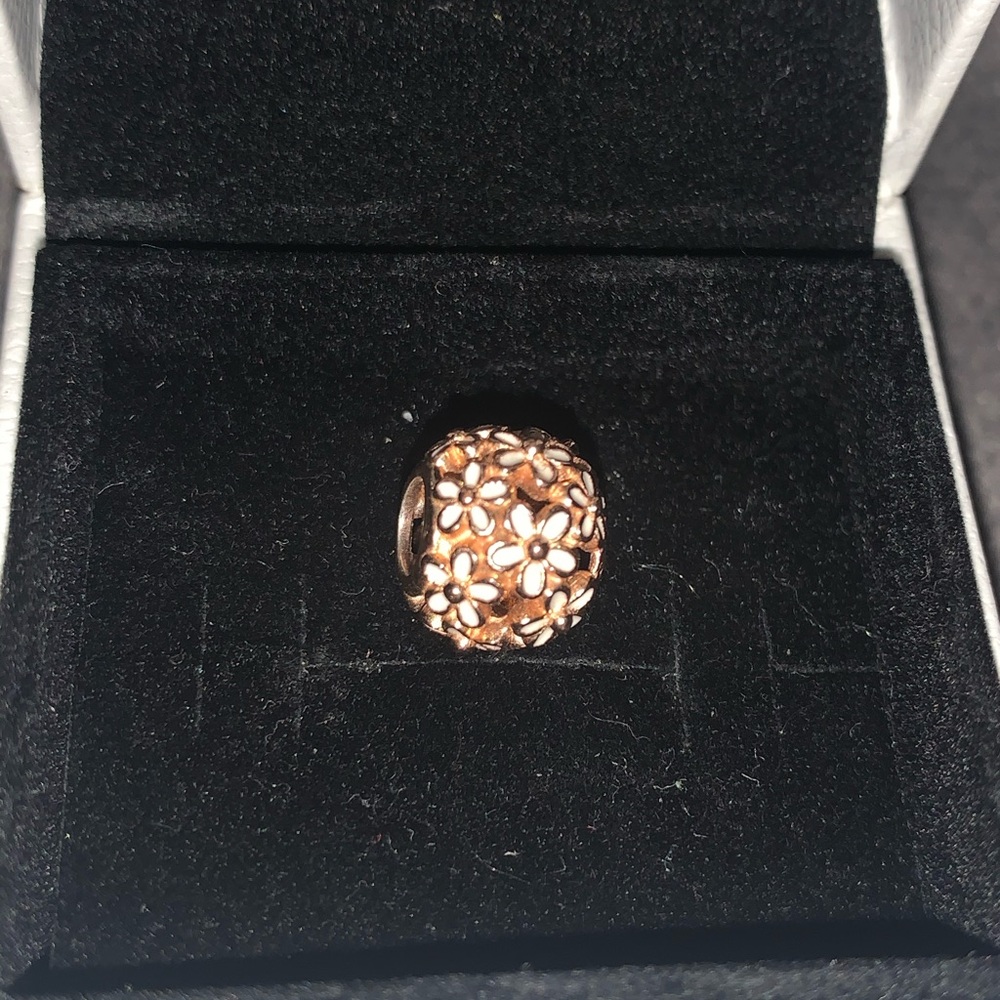 Pandora Rose Gold Flower Bracelet Charm